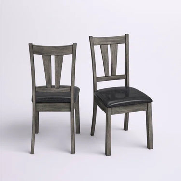 Katarina Slat Back Side Chair in Grey Oak (Set of 2)